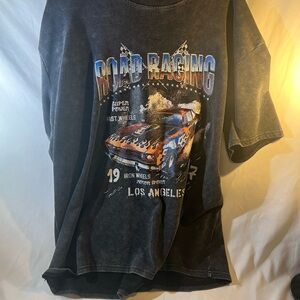 Vintage Black Graphic Racing T-Shirt